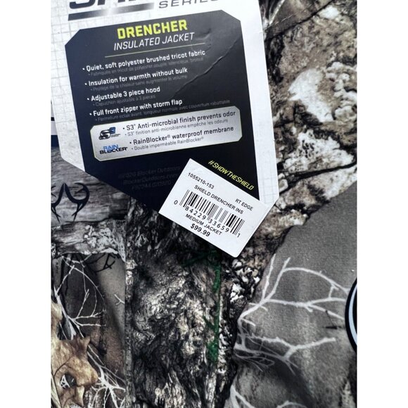 Men's Blocker Outdoors Shield Series Drencher Hunting Rain Jacket Medium Realtre - Picture 6 of 14